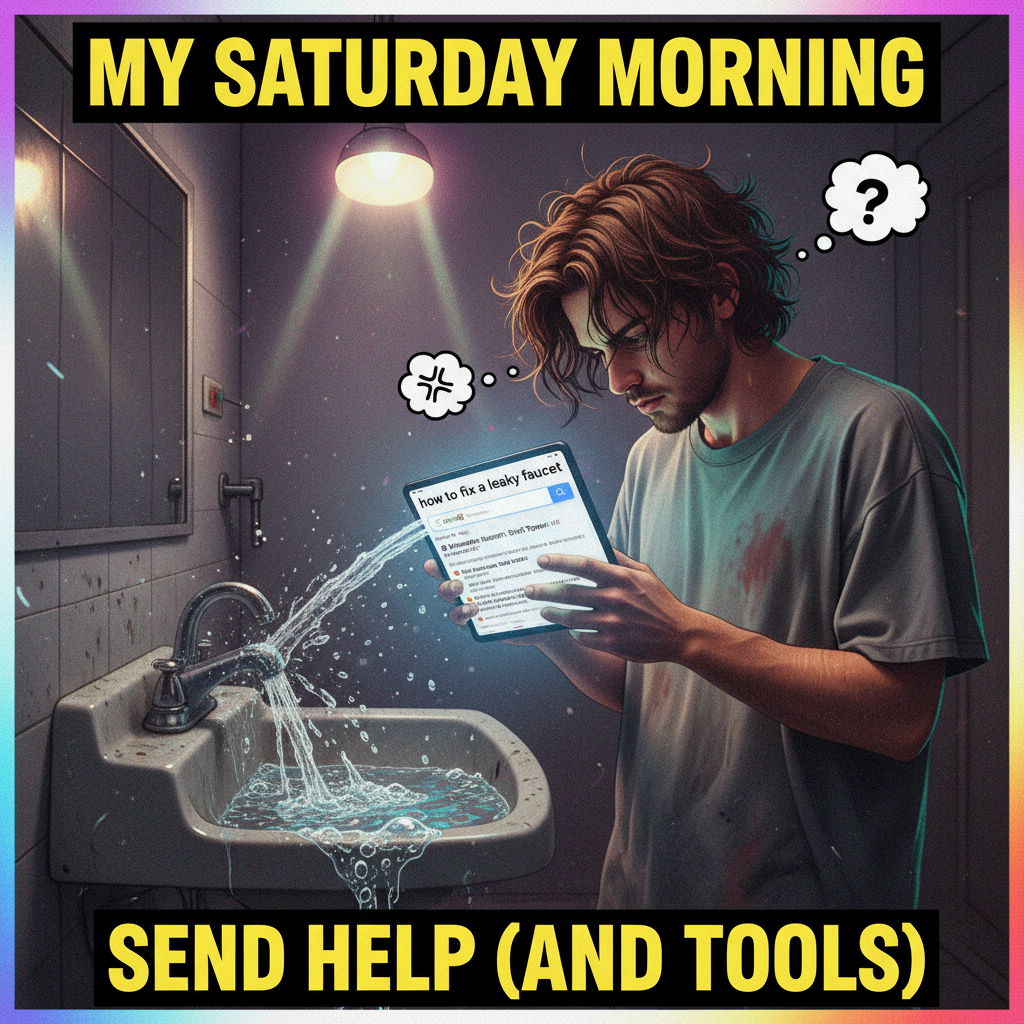 Adulting is just Googling 'how to fix a leaky faucet' at 3 AM. 💧🔧