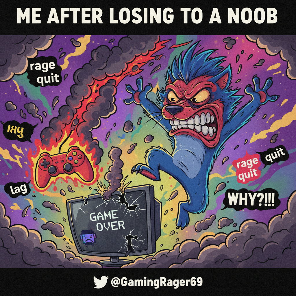 Me after dying to the same boss for the 50th time: *controller flies across room*