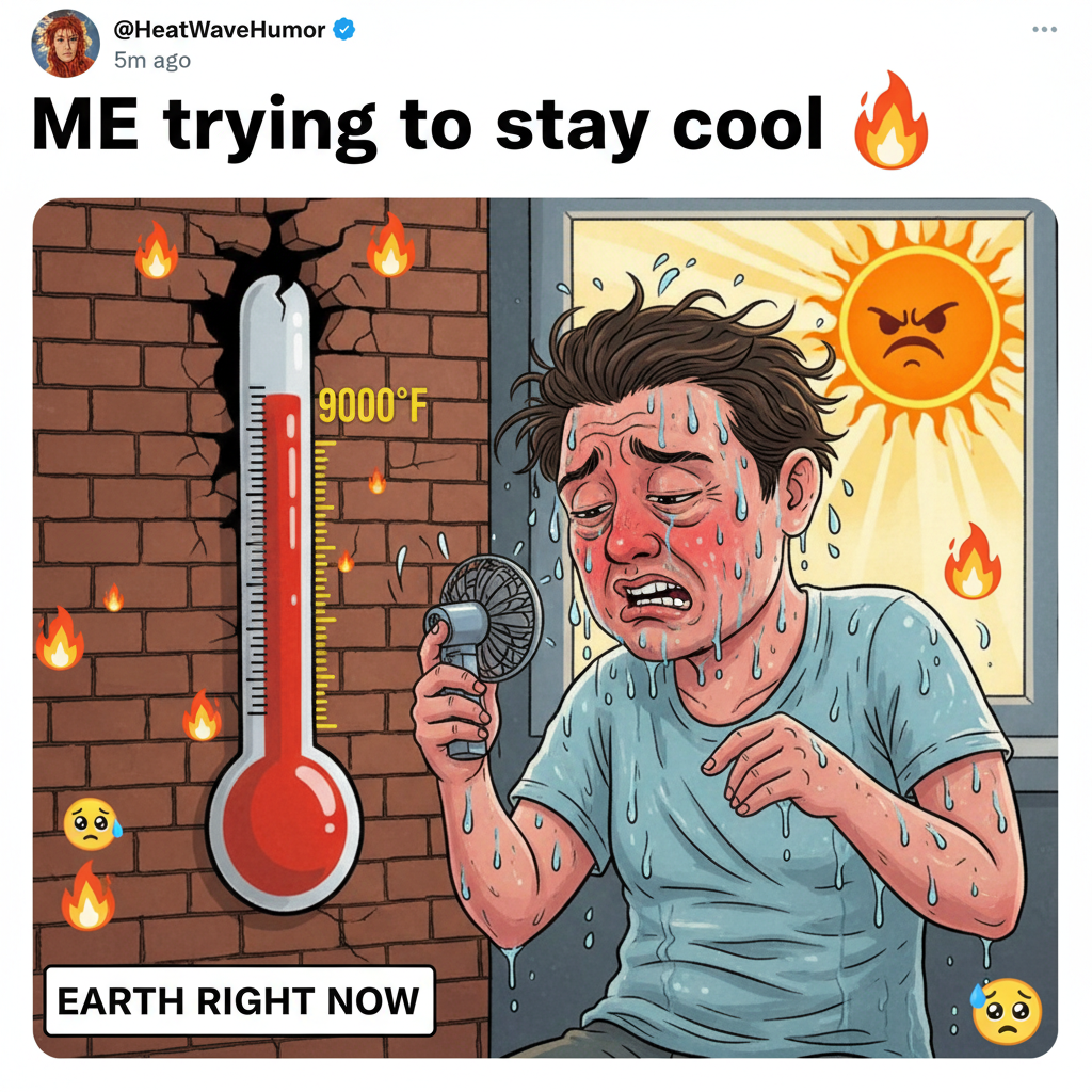 My region has 4 seasons: hot, hotter, inferno, and 'is this even fall?'