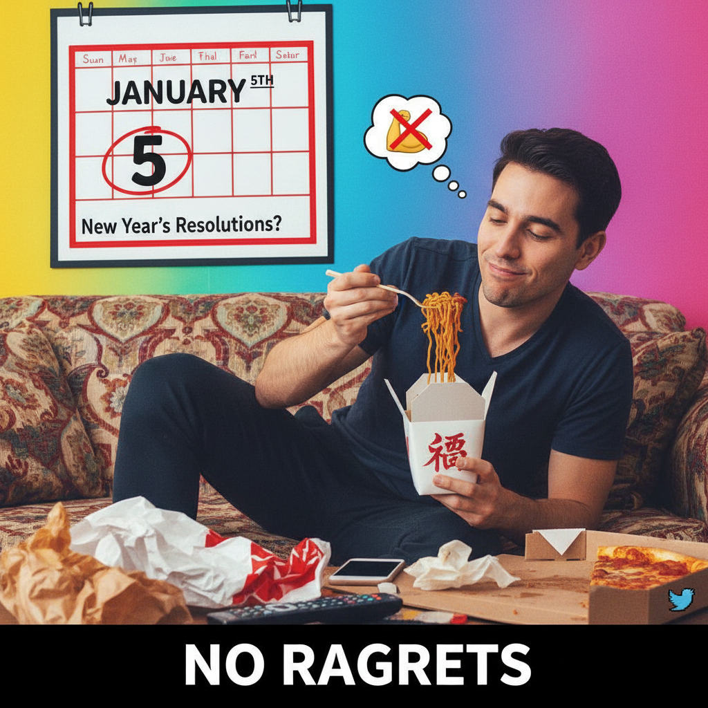 My New Year's Resolution was to cook more. I ordered takeout tonight. It's Jan 5th.