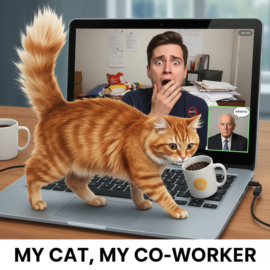 My cat just walked across my keyboard during a Zoom meeting with the CEO. I'm fired, aren't I?