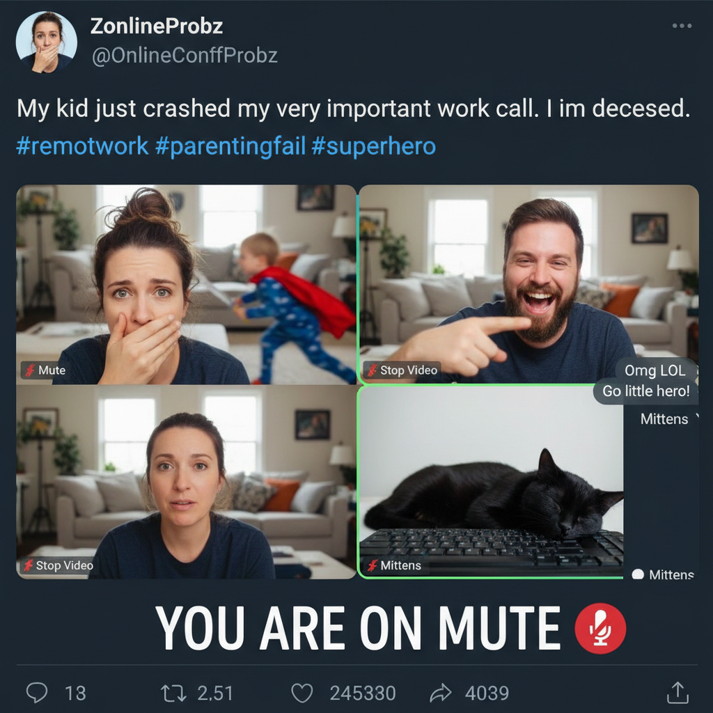 Someone's kid just walked into their Zoom meeting wearing a superhero cape. I aspire to that level of chaos.