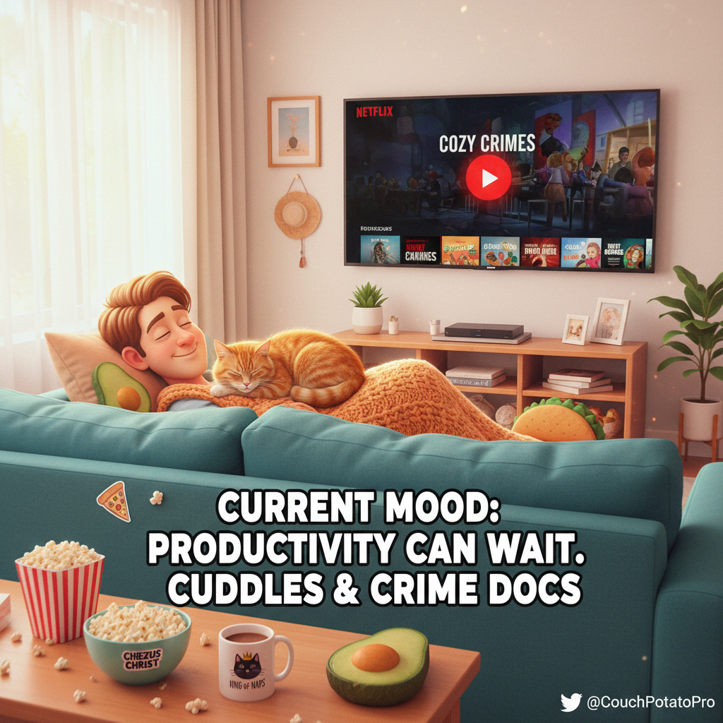 Friday night plans: wild party. Friday night reality: wild party... of one, with my cat and Netflix.