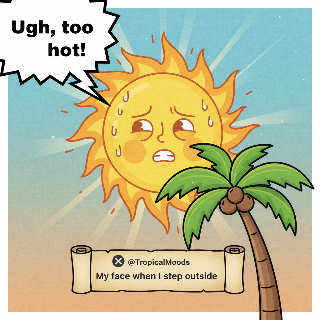 It's 70 degrees and sunny. My neighbor is already complaining it's 'too hot.' Never change, Florida.