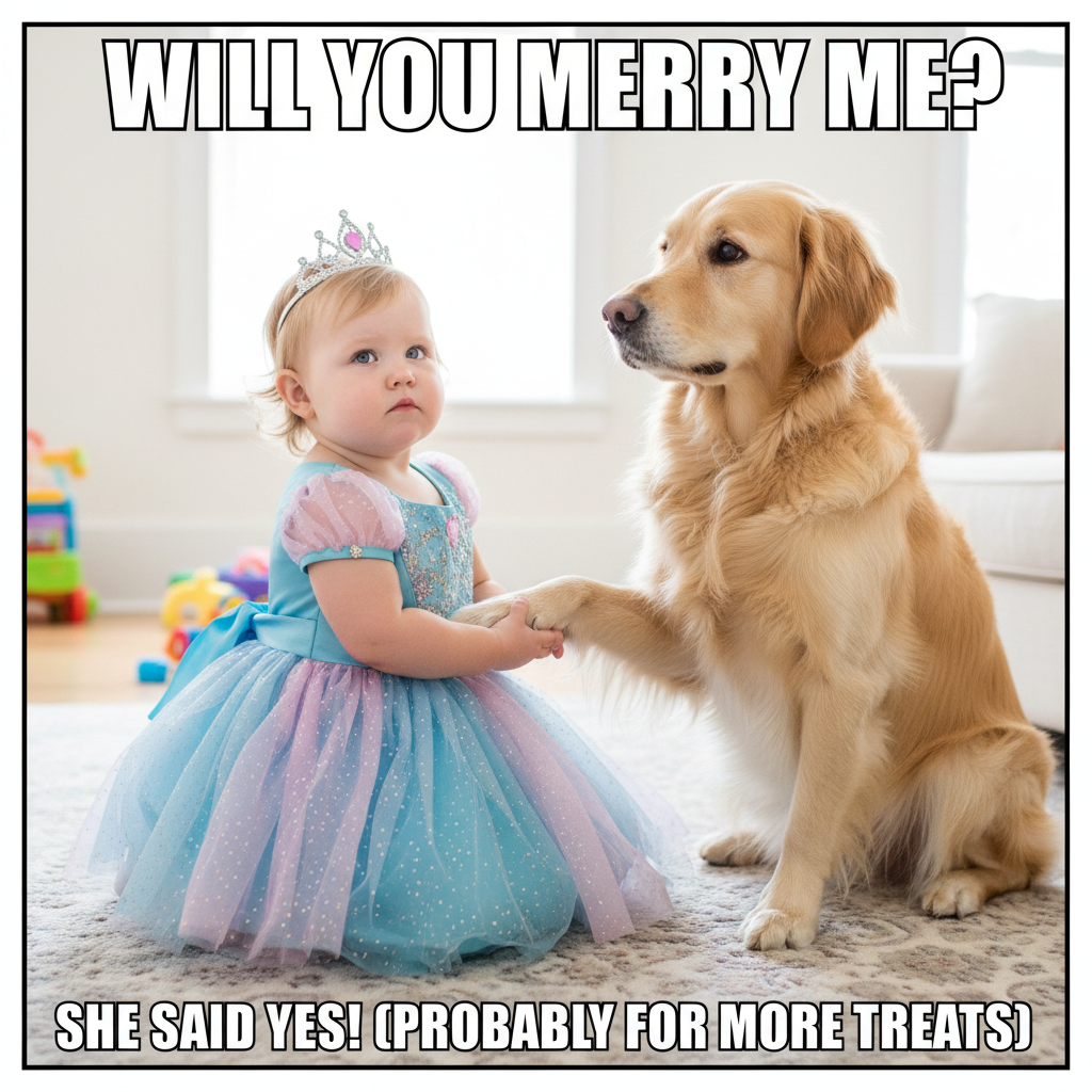 My toddler just asked if she could 'marry the dog.' I'm not even surprised anymore.