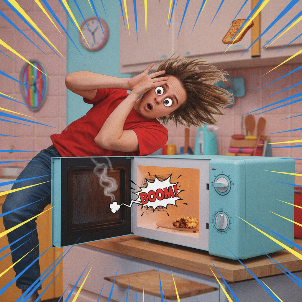 When the microwave dings and I flinch like it's an anime explosion.