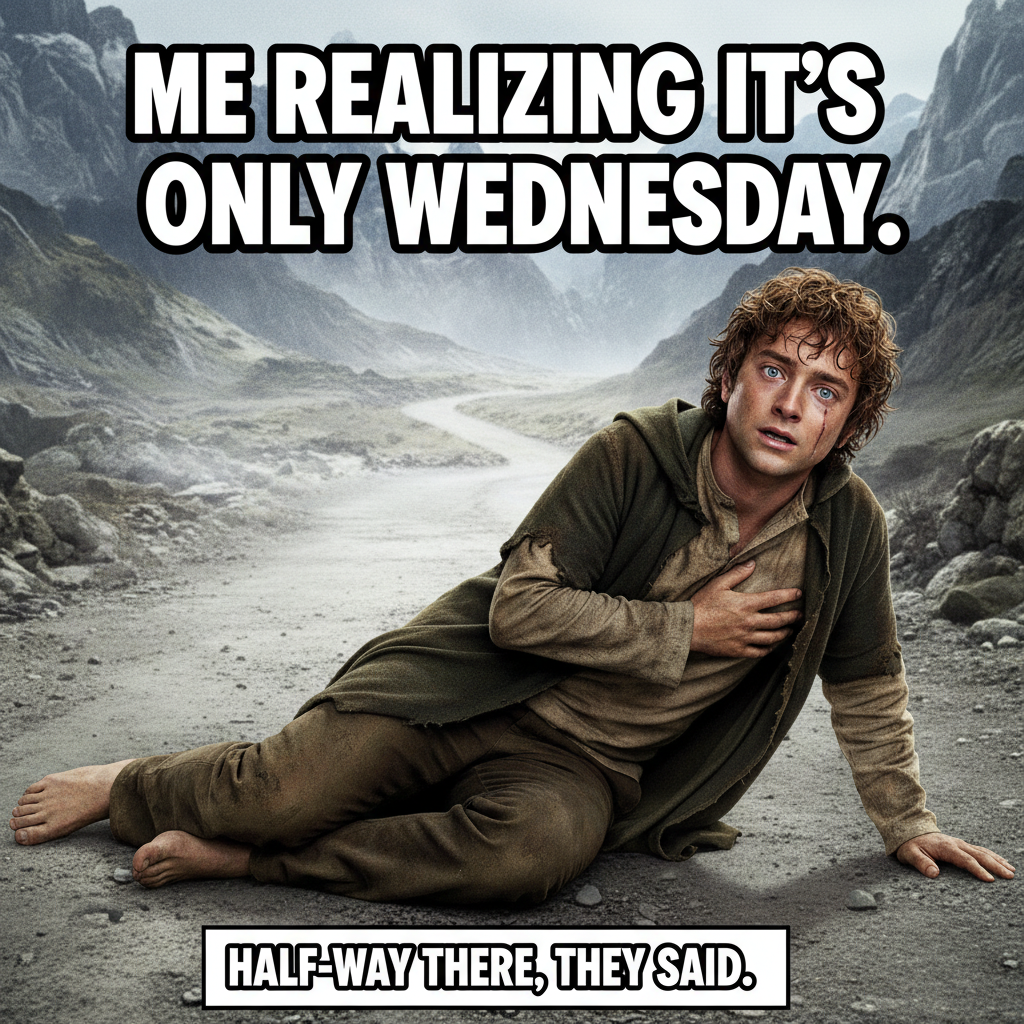 When you realize it's only Hump Day and the weekend is still a distant dream...