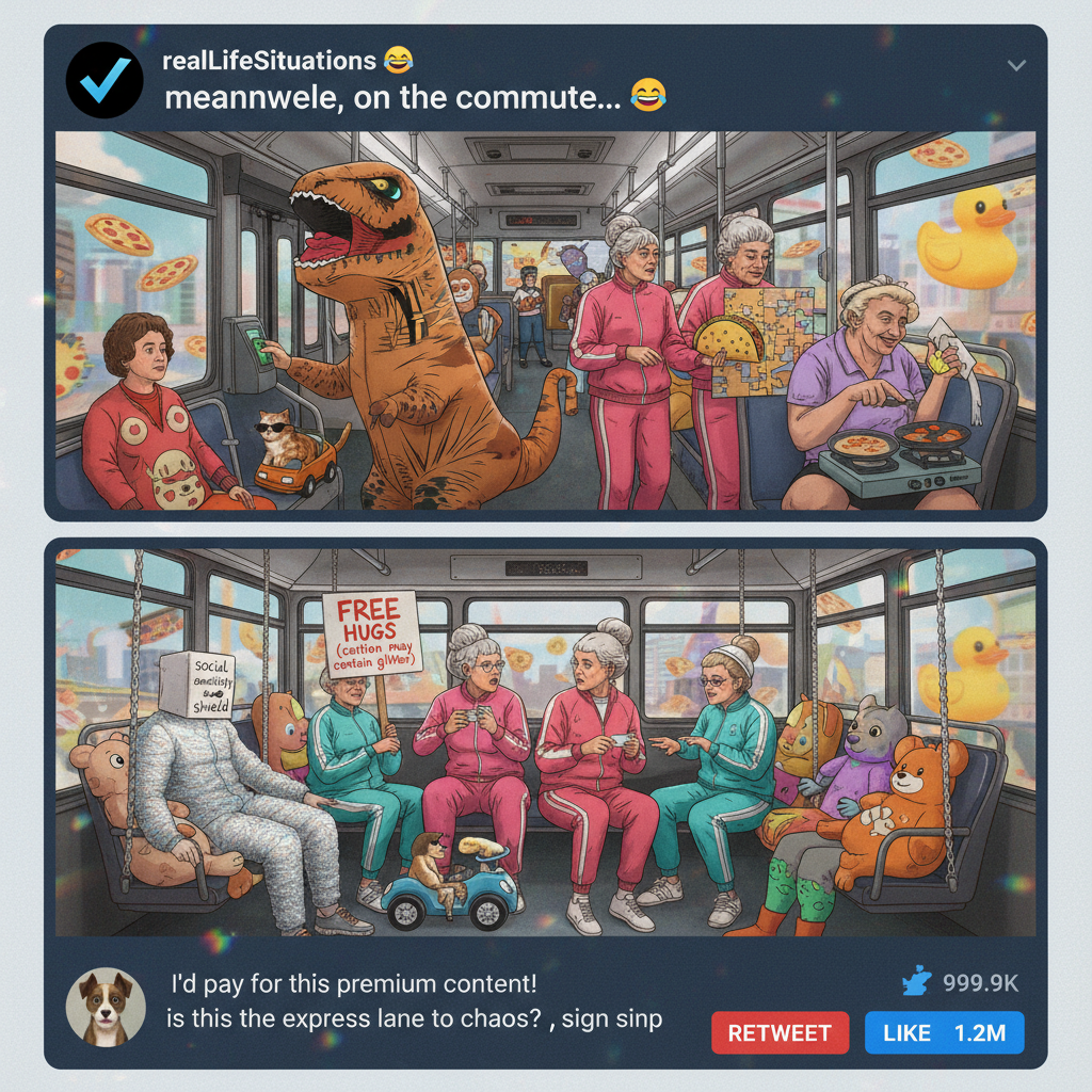 Public transport is a wild ride. Never a dull moment.