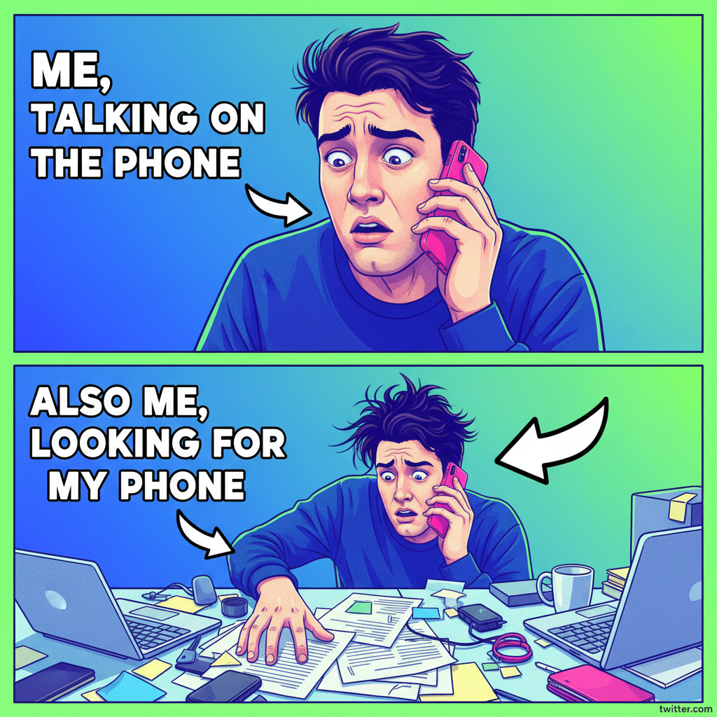 Just spent 20 minutes looking for my phone while talking on it. Adulting is a myth.