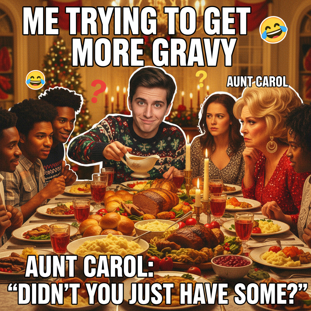 Aunt Carol just asked why I'm still single. Pass the gravy, please.