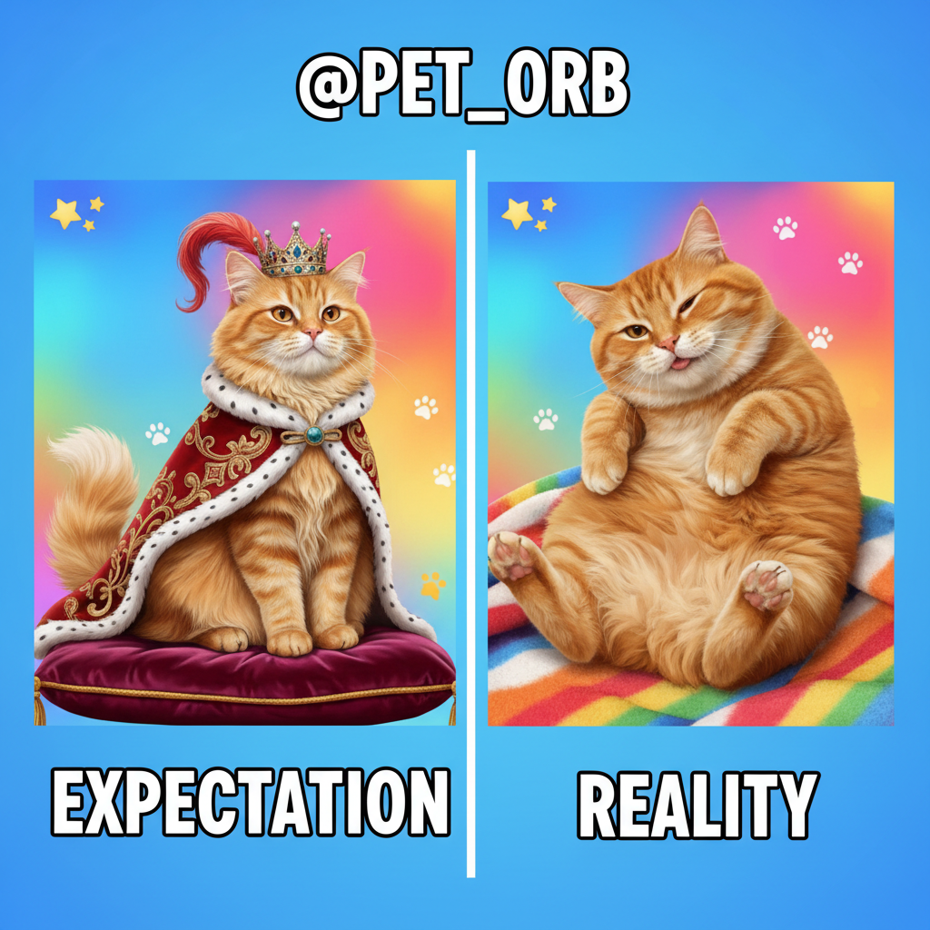 My pet is either a majestic creature or a furry potato. No in-between.