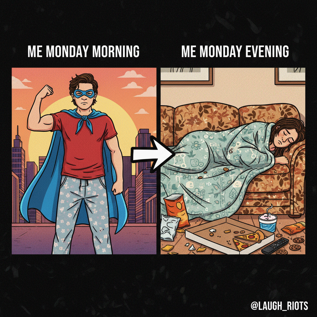 My Friday night plans: World domination. My Friday night reality: Domination by my couch.