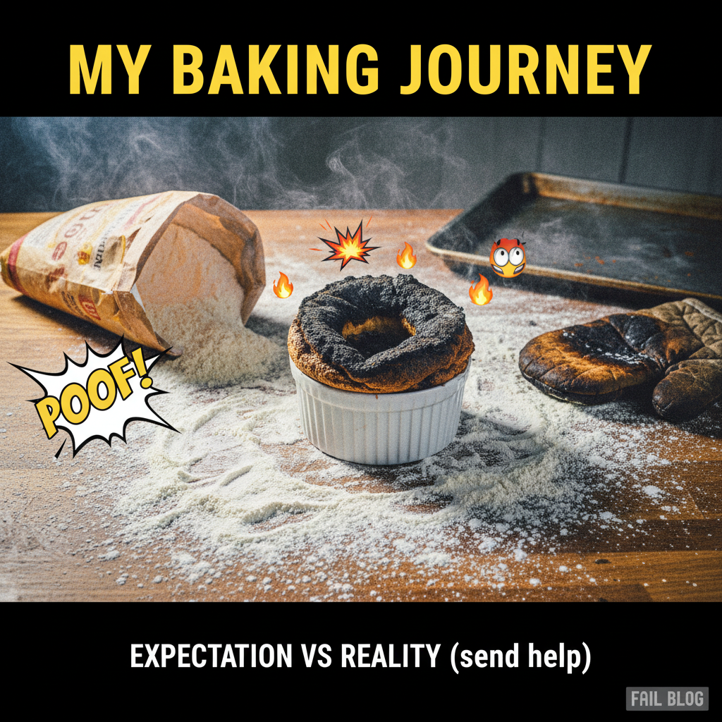 Attempted to make a soufflé. Now my kitchen looks like a science experiment gone wrong.