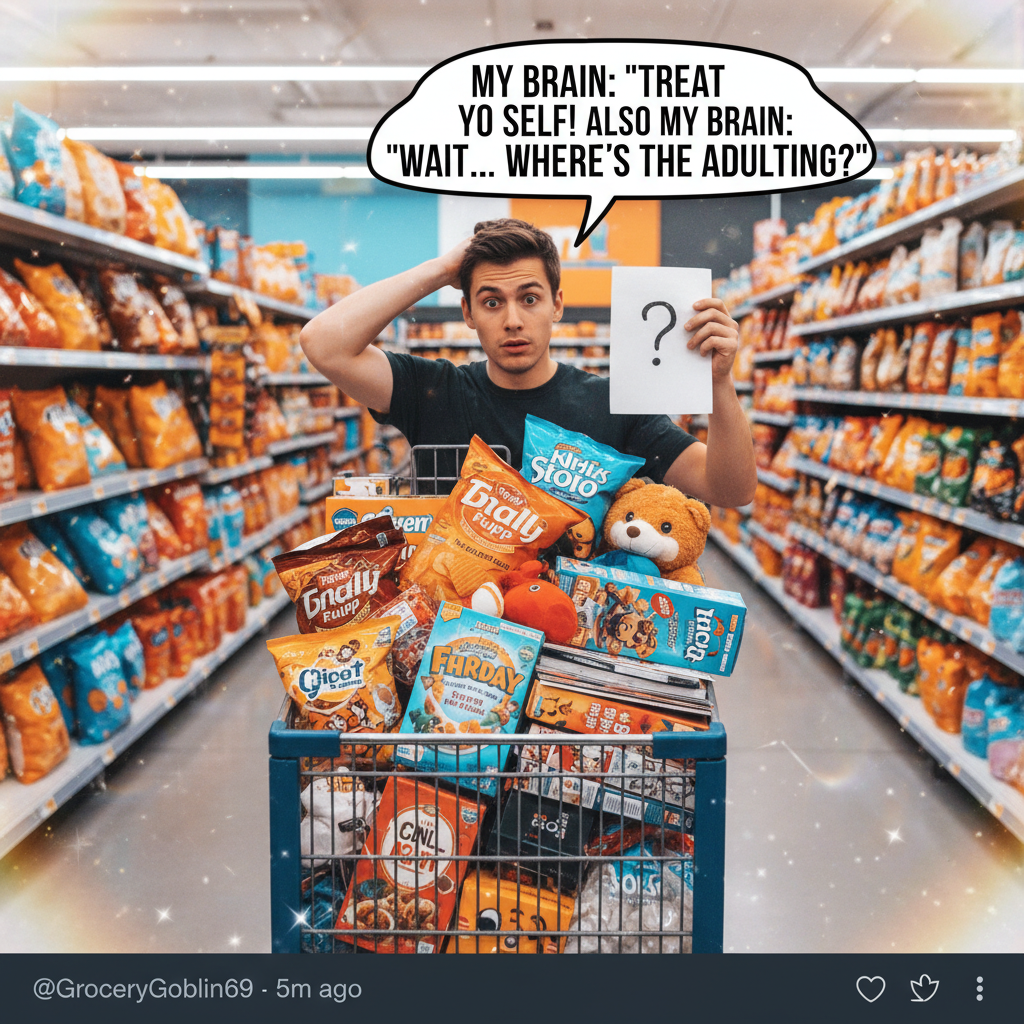 Adulting is just making a grocery list and then buying everything but what you needed.