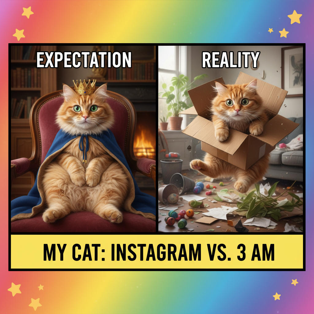 My pet is either a majestic creature or a furry potato with chaos energy. No in-between.