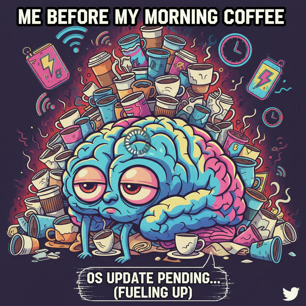 My brain on Monday morning is just elevator music. Send coffee.