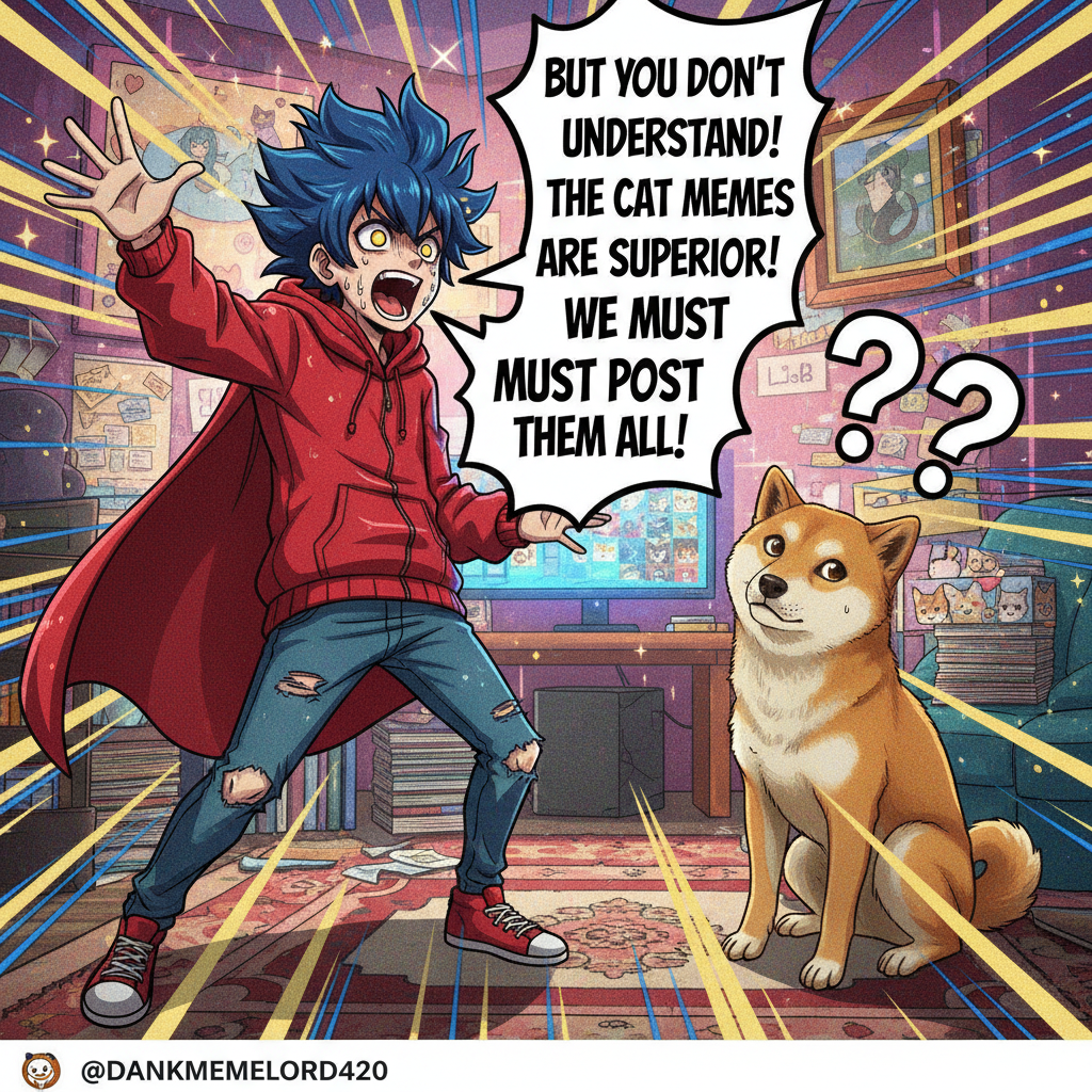 Me trying to explain my weekend plans to my dog like it's a deep anime monologue.