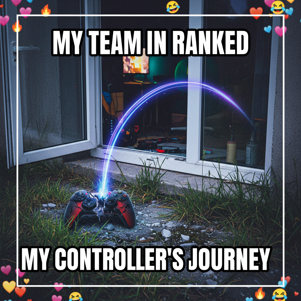 My controller just did a 360 no-scope out the window. It wasn't me. It was the lag. #GamingRage