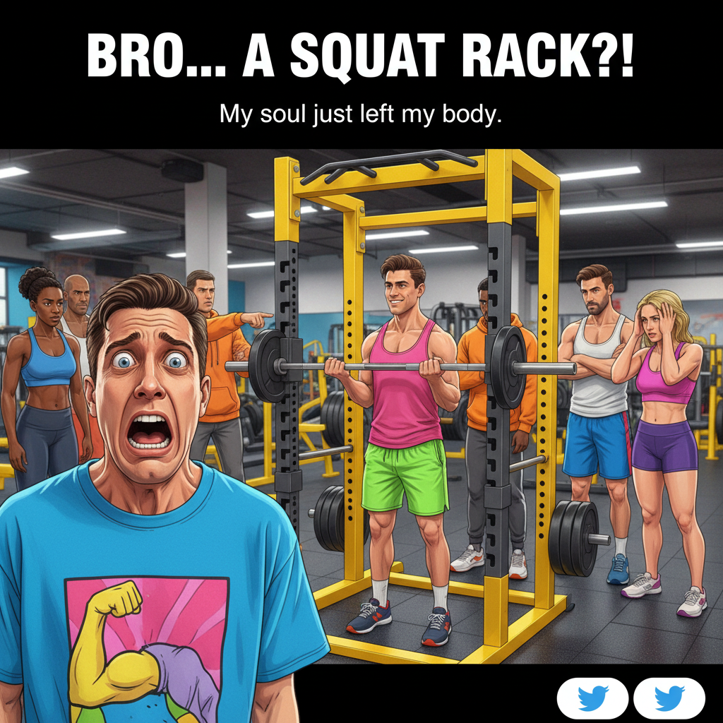 Just saw someone curling in the squat rack. My soul left my body. #GymCulture