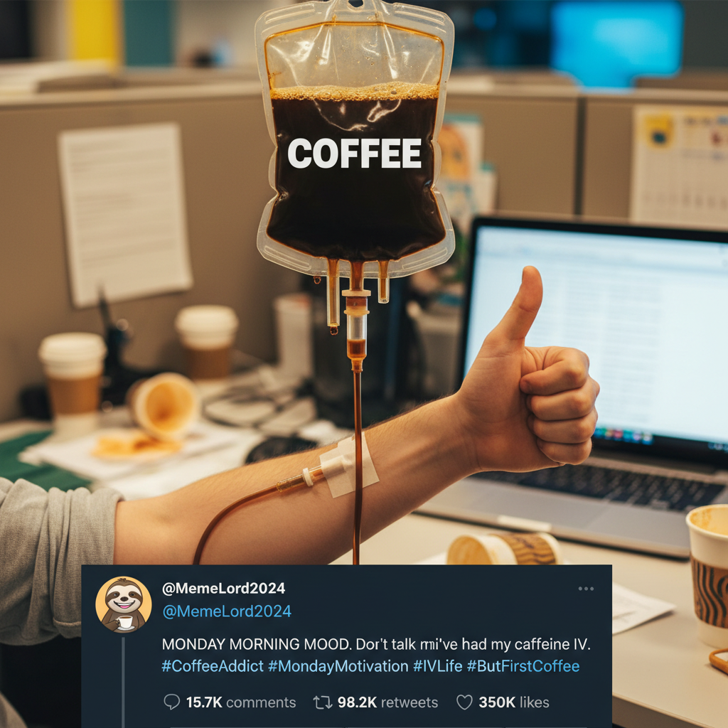 My blood type is coffee. My therapist told me to cut back. I said 'no thanks, I'll die.'