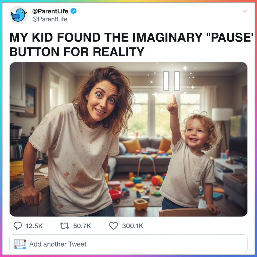 My kid just asked if we could 'pause' real life. Honestly, same, little dude. Same.