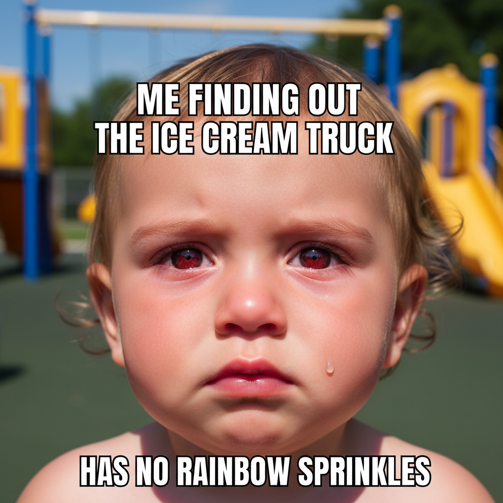 Just told my toddler the ice cream truck was 'broken.' The betrayal in their eyes will haunt me.