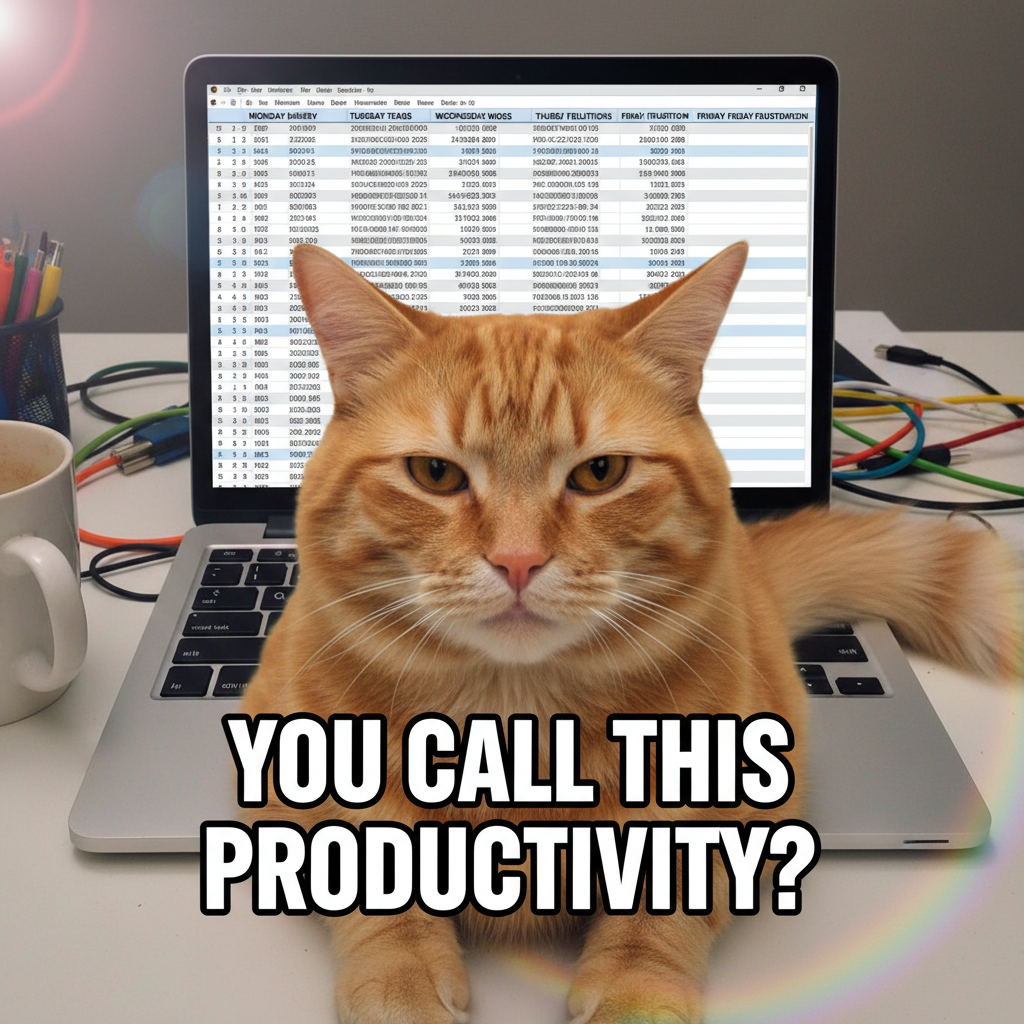 WFH update: My cat just judged my Excel skills. I'm not okay.