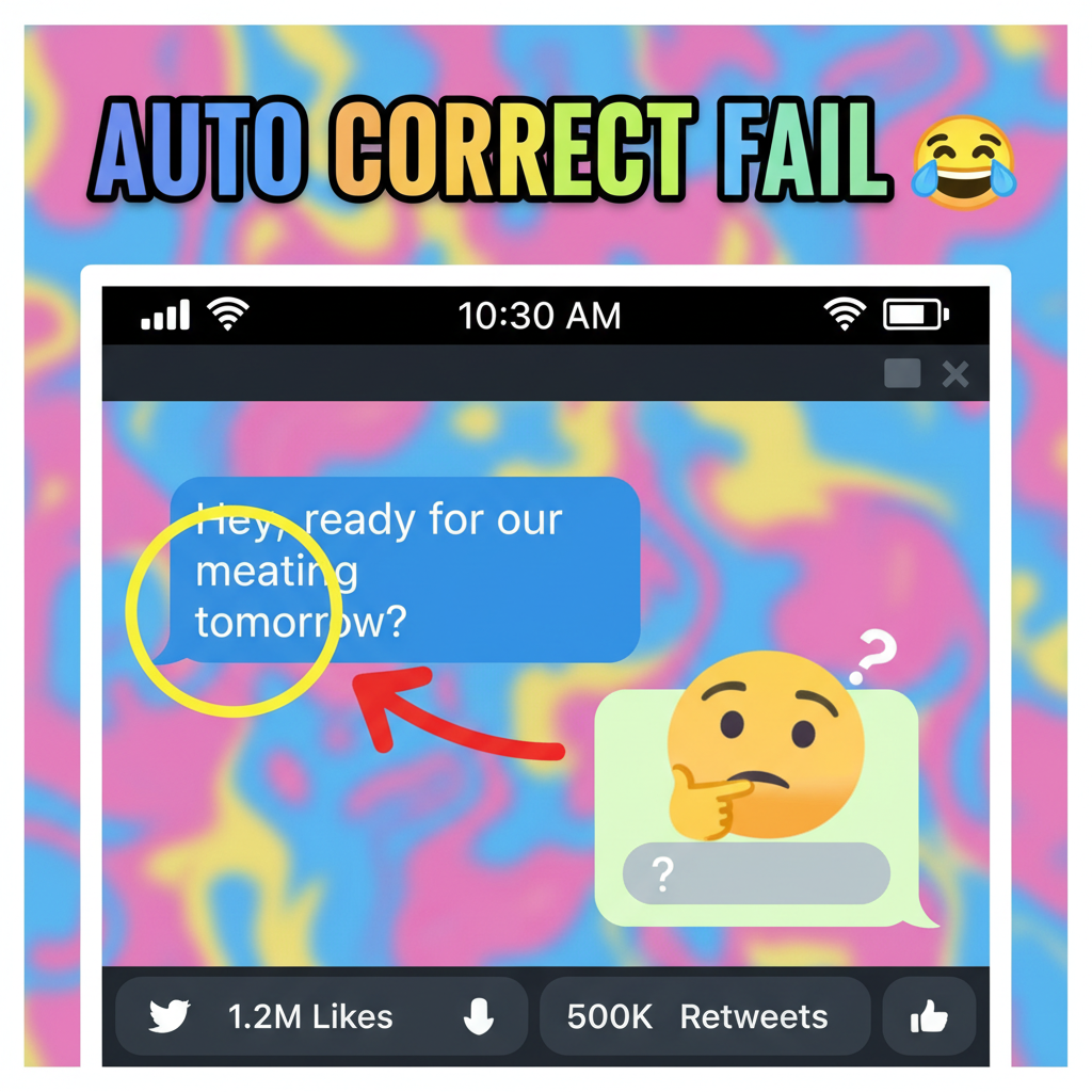 Autocorrect changed 'meeting' to 'meating'. My boss is now very confused.
