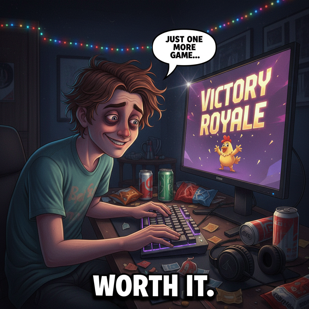 When your squad says 'just one more game' at 3 AM