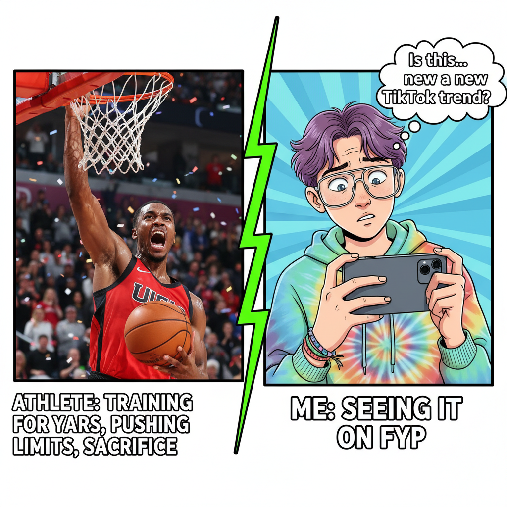 When you try to explain sports to someone who only watches TikTok dances