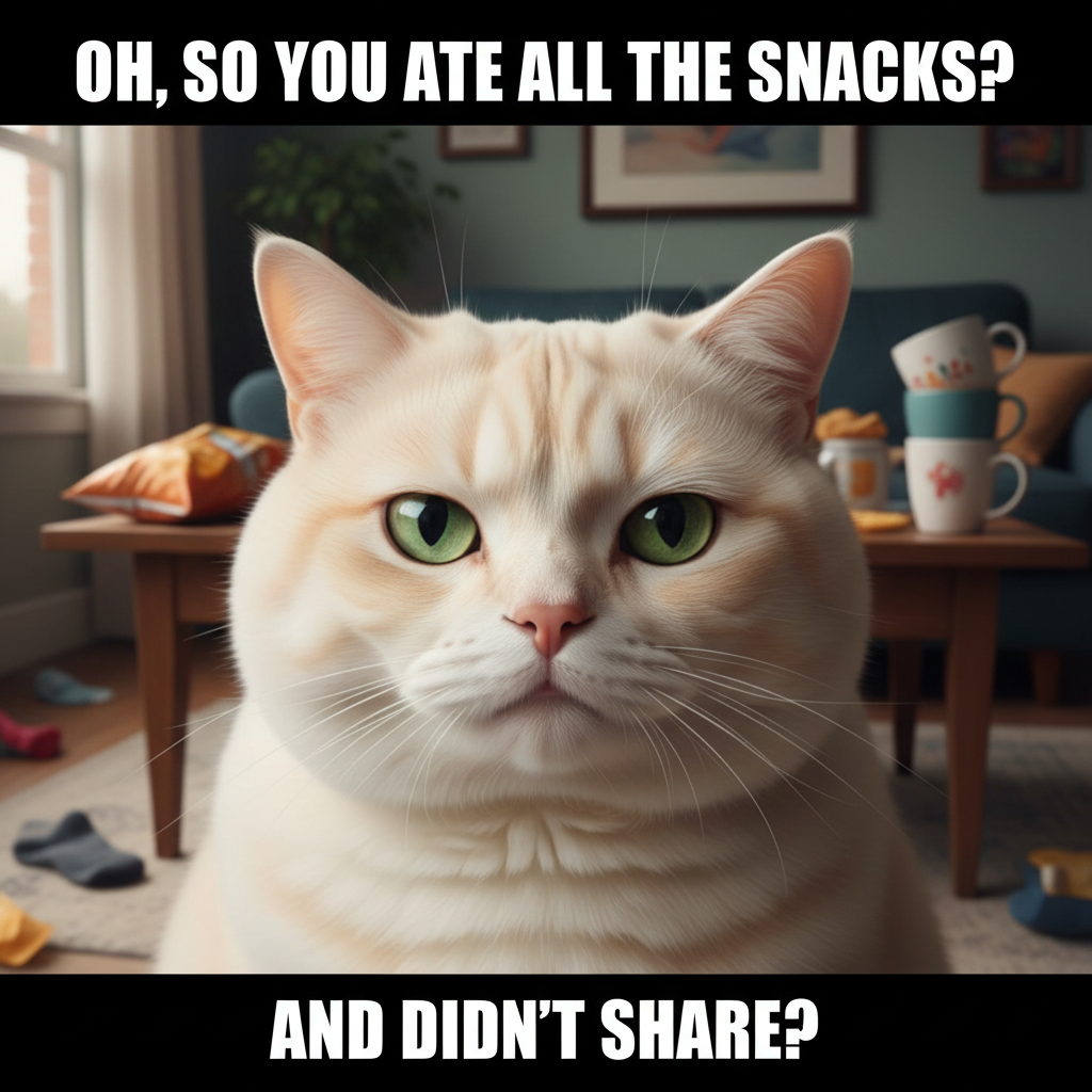 My cat judging my life choices after I ate cereal for dinner again