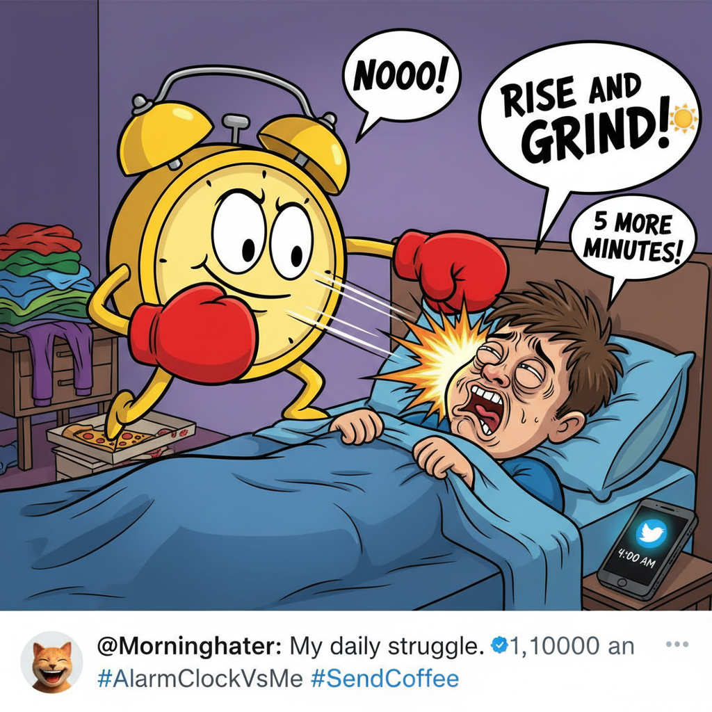 My alarm clock is a personal attack every Monday morning. #MondayMood