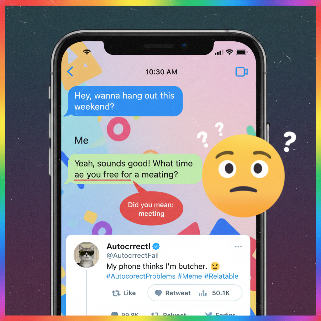 Autocorrect changed 'meeting' to 'meating'. My boss thinks I'm inviting him to a BBQ.
