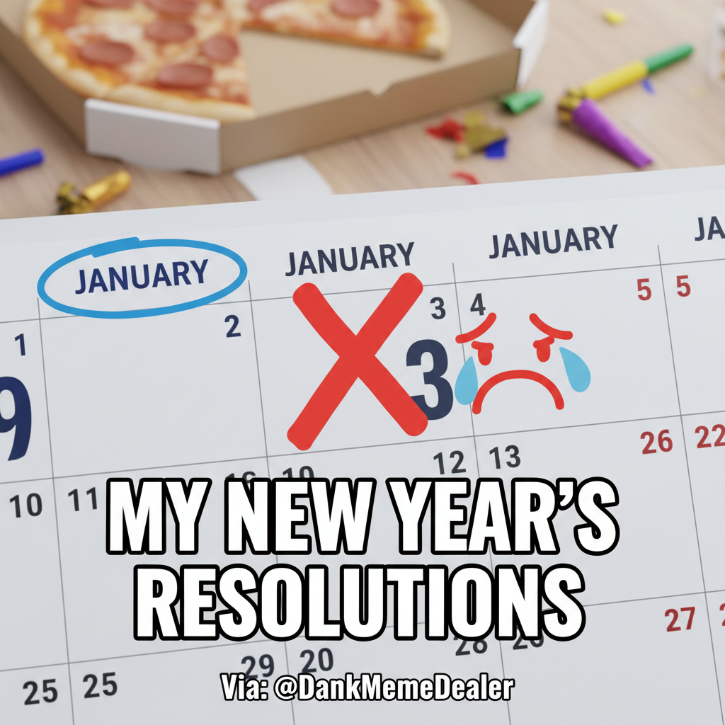 My New Year's resolution lasted until January 2nd. New record! #NYE