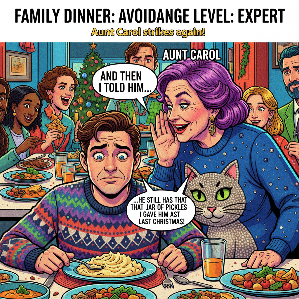 Aunt Carol just asked if I'm dating anyone. It's not even Thanksgiving yet. #HolidayVibes