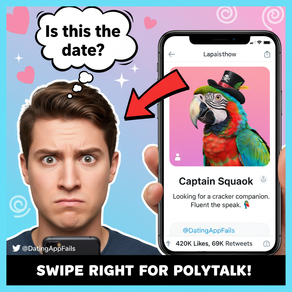 Matched with someone who only had pics with their pet parrot. Is the parrot the profile pic or the date?