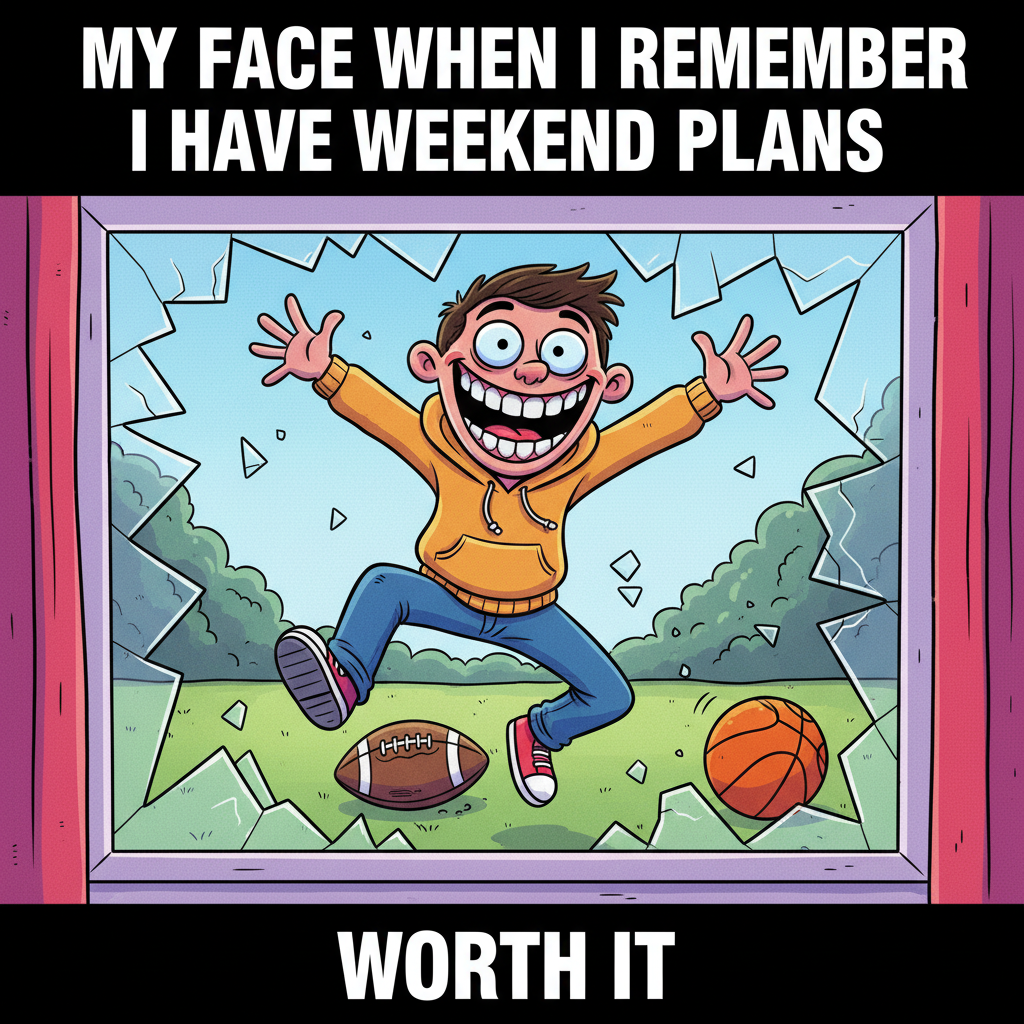 My team scored. My neighbor's windows did not survive. #SportsFans