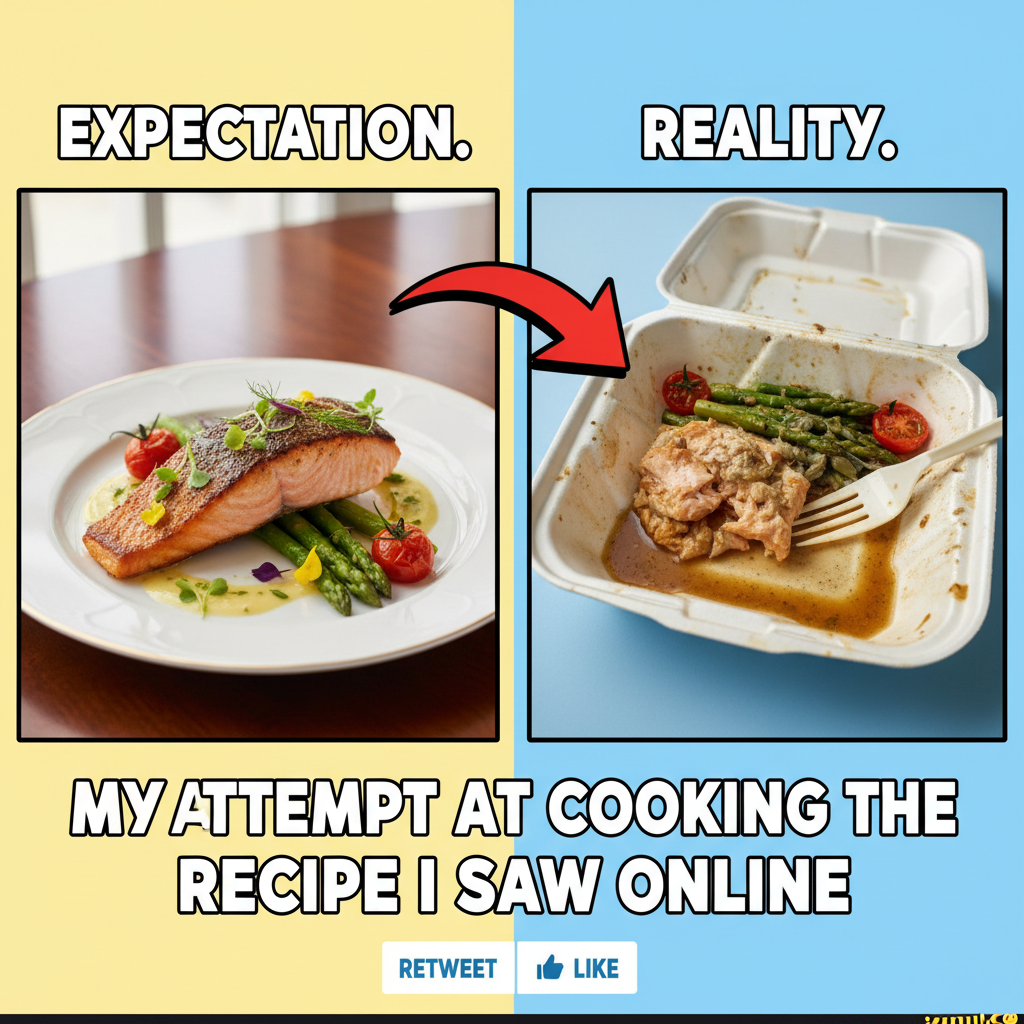 Food delivery 'gourmet meal' vs. what arrived. I'm suing for emotional damage.