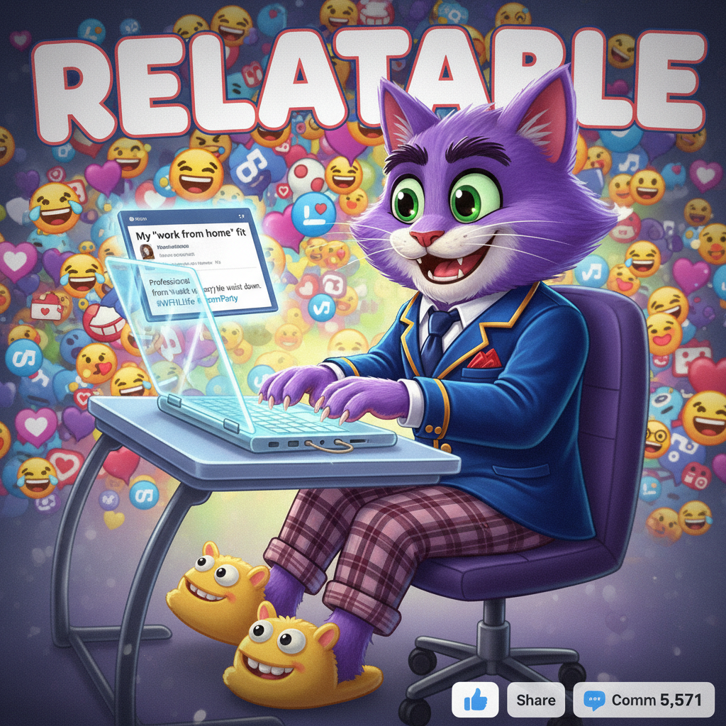 My 'work from home' outfit is 80% pajamas, 20% optimism.