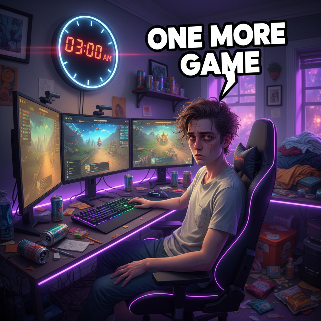 When your squad says 'one more game' at 3 AM and you know it's a lie