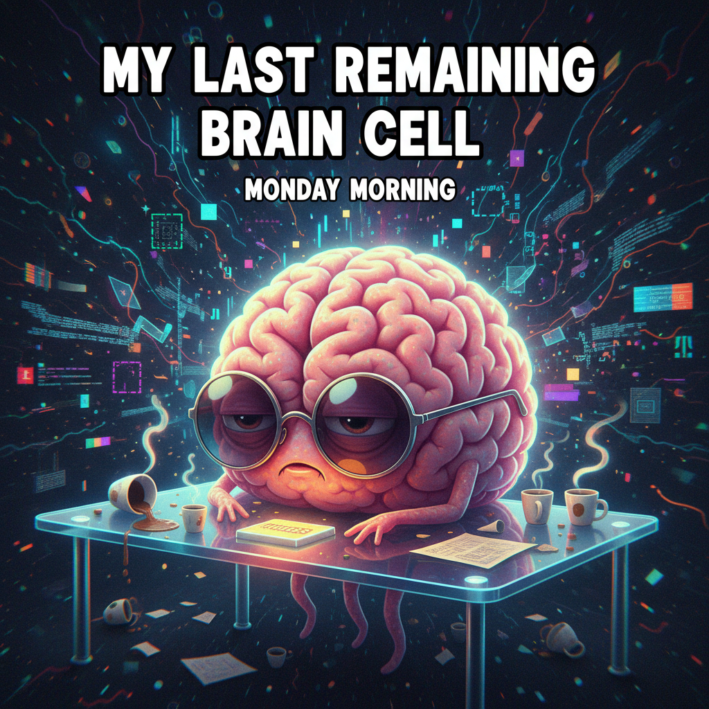 My brain cells trying to process new information after 5 PM