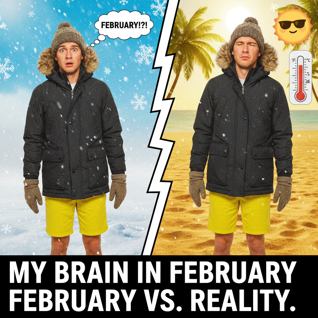 It's 75°F in February. My seasonal depression is confused, but my shorts are ready.