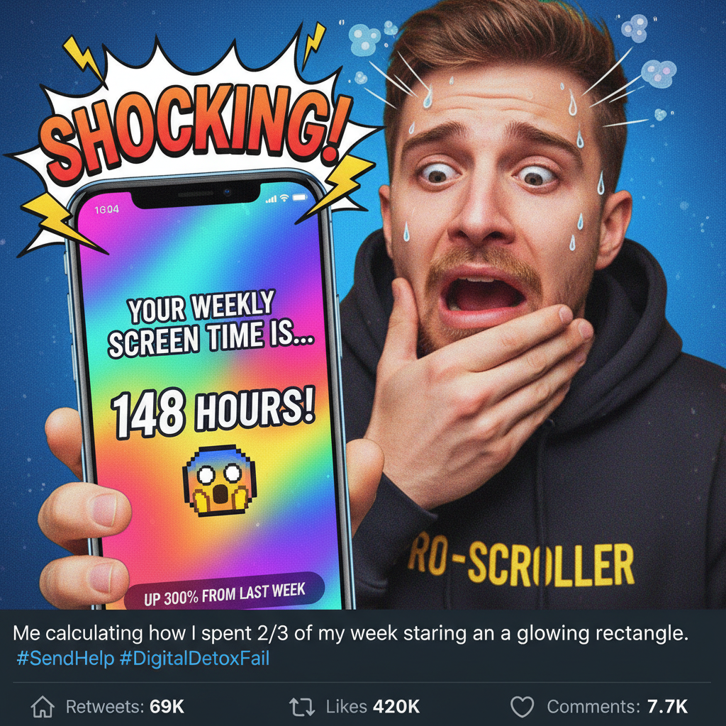 My screen time report just called me out. I'm basically a digital ghost.