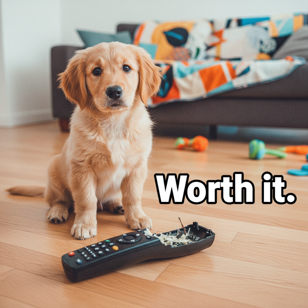 My pet is both the reason I can't have nice things and the reason I still have joy. It's a paradox.