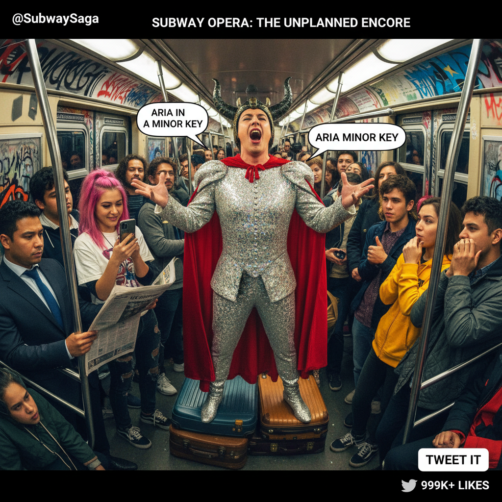 Just witnessed a full-blown opera performance on the subway. 10/10, no notes.