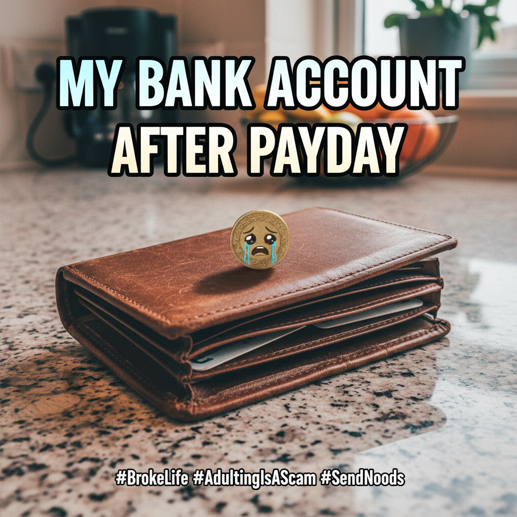 My bank account after paying all the 'adulting' bills: 📉📉📉