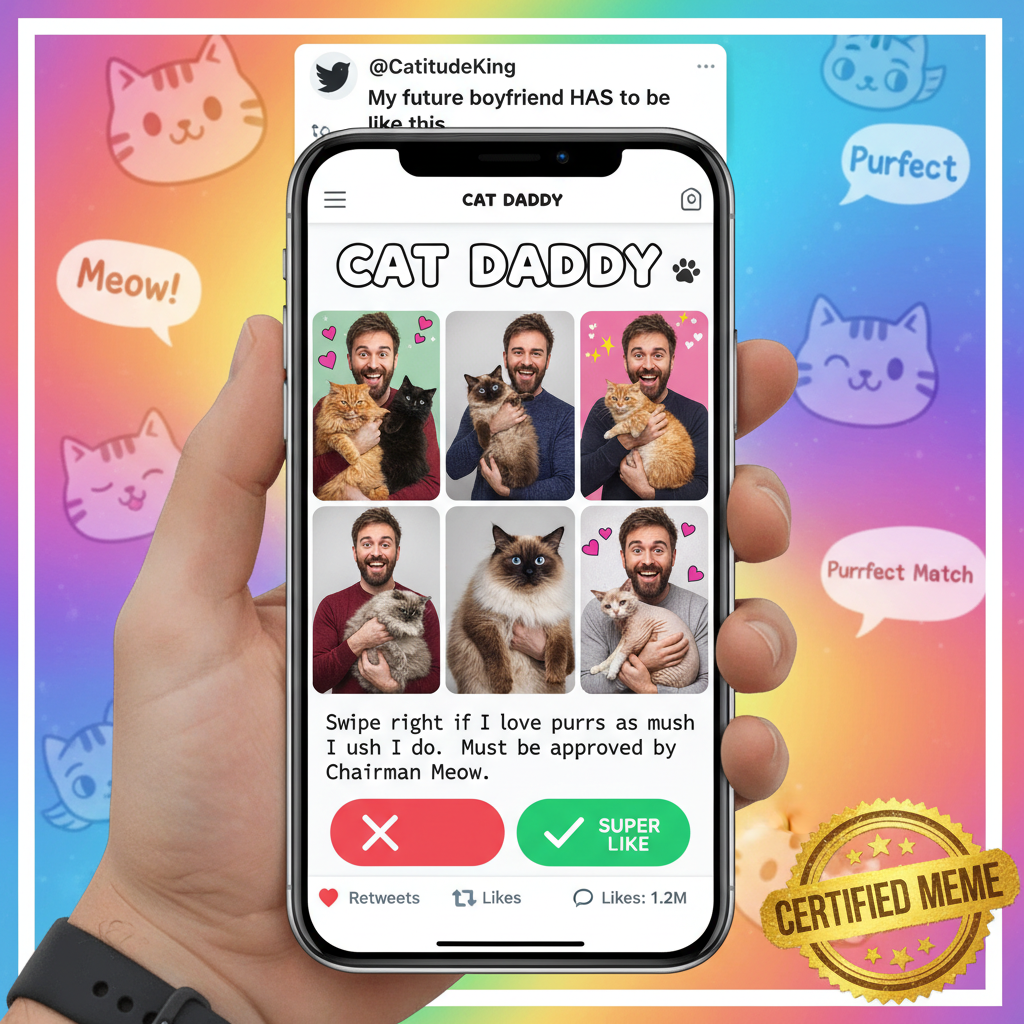 Matched with someone who only posts pics with their cat. I think I'm dating the cat. 😼 #DatingApps