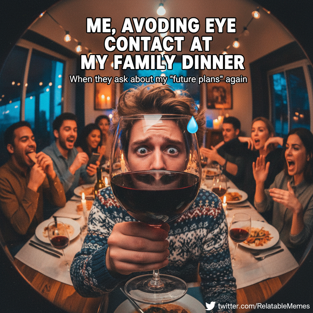 Aunt Carol just asked me why I'm still single for the 5th time. Send help. And wine.