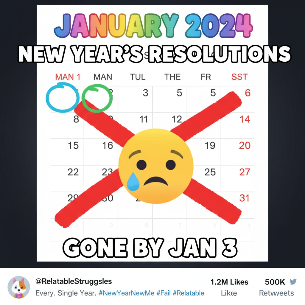 My New Year's resolution lasted until January 2nd. That's a new record for me!