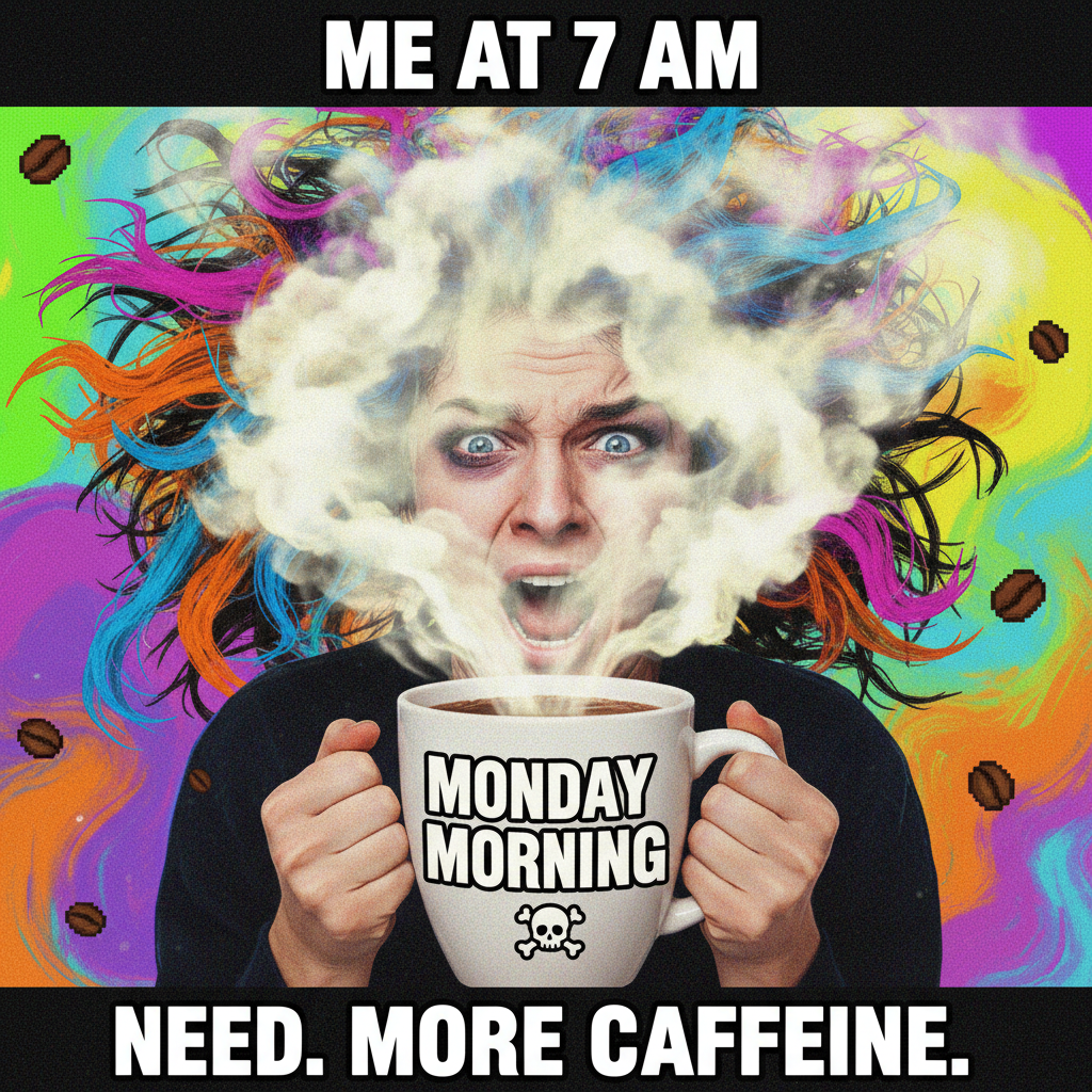 My blood type is coffee. My personality type is 'don't talk to me before my second cup'.